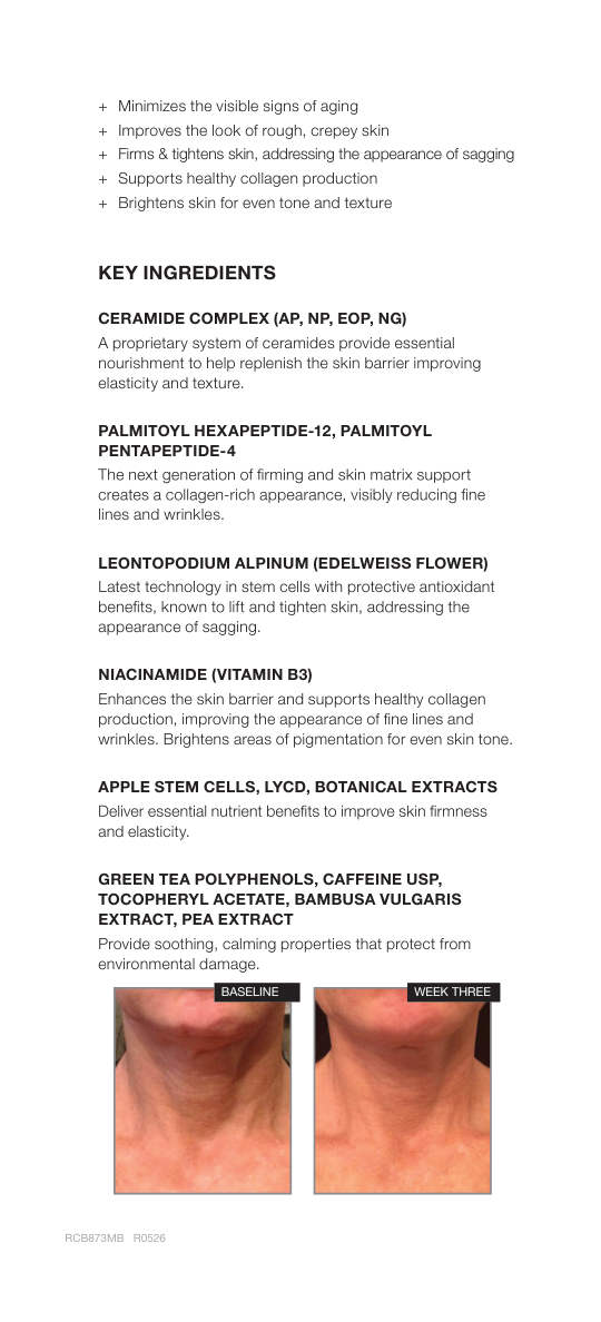 Neck Firming Peptide Cream product sheet page 2