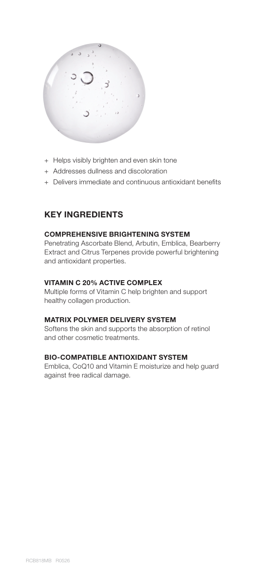 Stable Vitamin C 20% Serum product sheet page 2