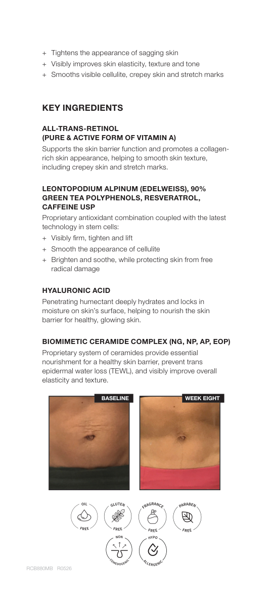 Plump & Firm Body Lotion product sheet page 2