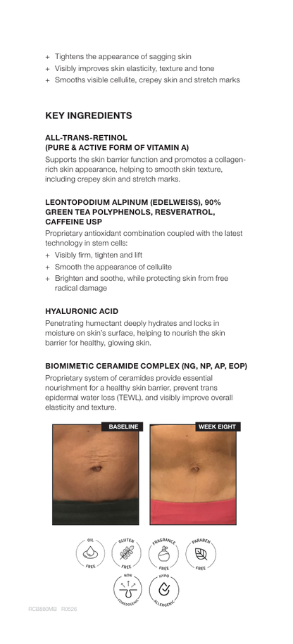 Plump & Firm Body Lotion product sheet page 2