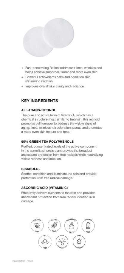 Clarifying Retinol Treatment Pads 5X product sheet page 2